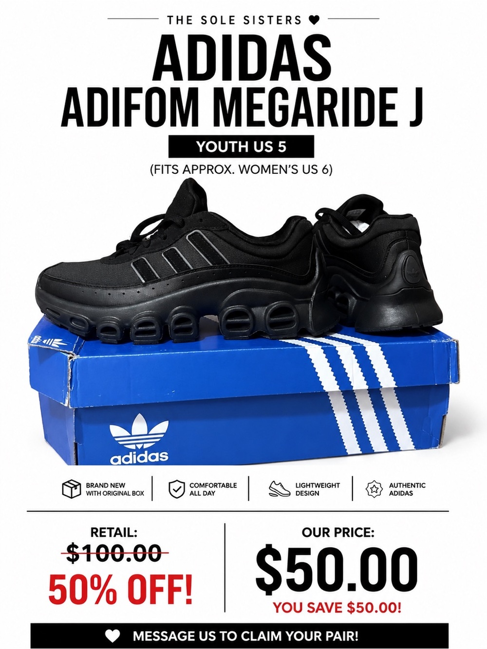 adidas Adifom Megaride J Sneakers - Black
